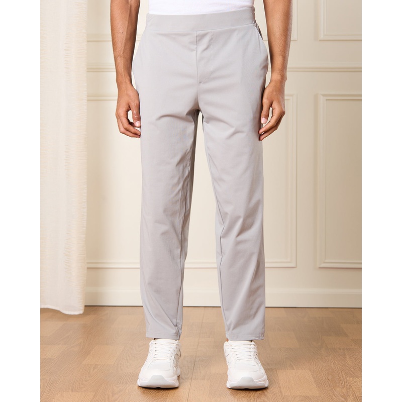 Men Grey Plain Track Pants|Small|Medium|Large|X-Large