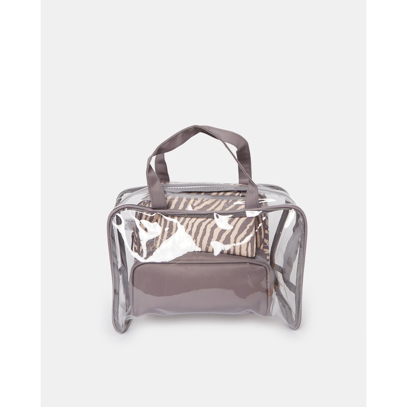 Multi Color Cosmetic Pouch Set (4 Piece)