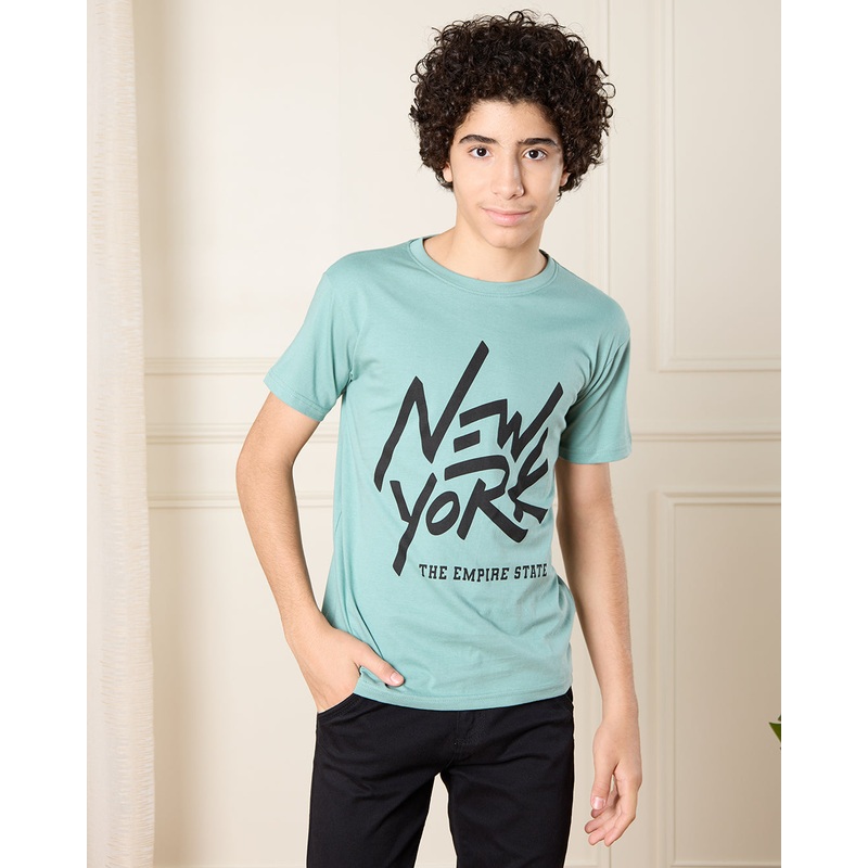 Senior Boys Blue New York T-Shirt