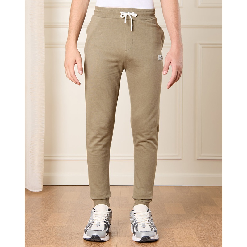 Senior Boys Green Basic Track Pants