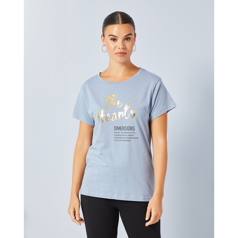 Woman Blue Graphic T-Shirt|Small|Medium|Large|X-Large