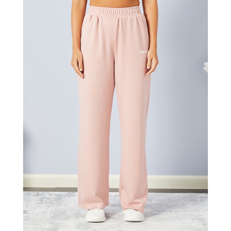 Woman Pink Wide Leg Active T-Shirt