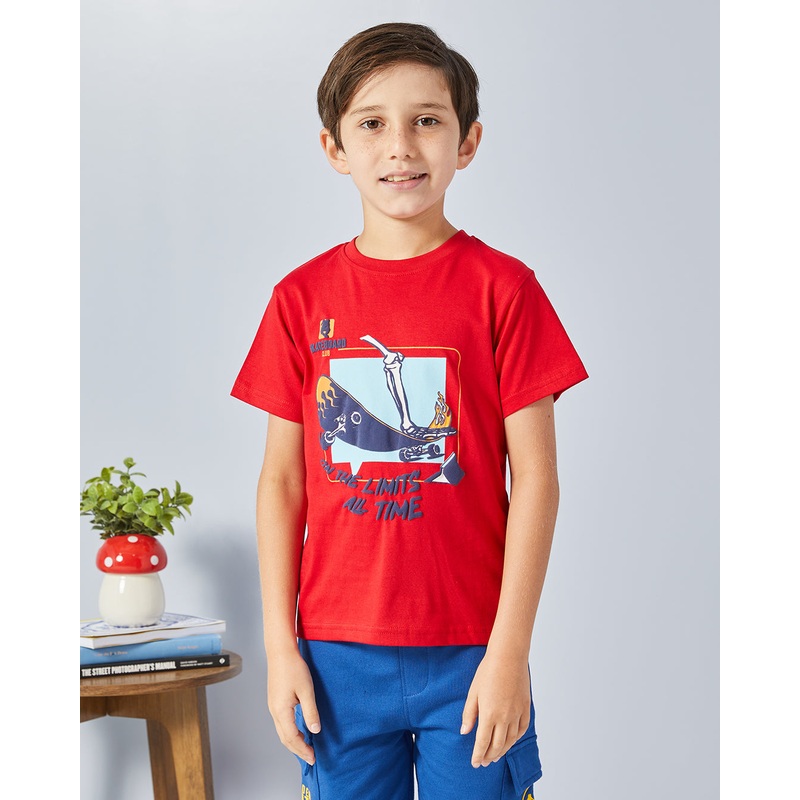 Boys Red Skate Print T-Shirt|2-3 Years|3-4 Years|4-5 Years|5-6 Years|6-7 Years|7-8 Years