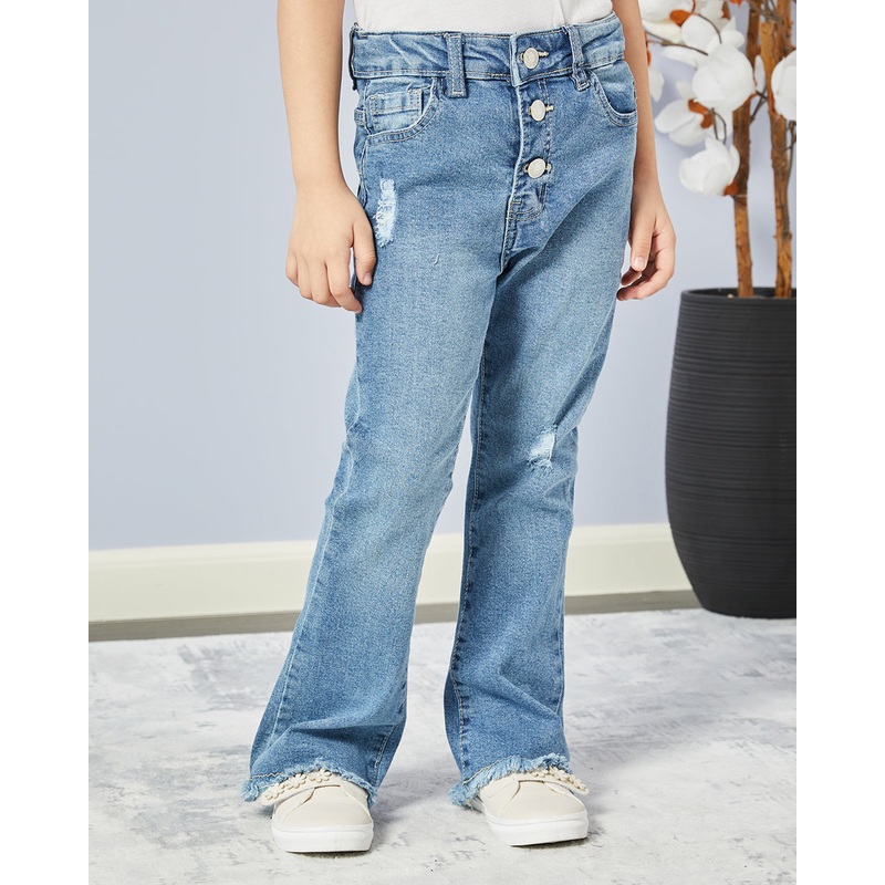 Girls Blue Flared Denim Jeans|2-3 Years|3-4 Years|4-5 Years|5-6 Years|6-7 Years|7-8 Years