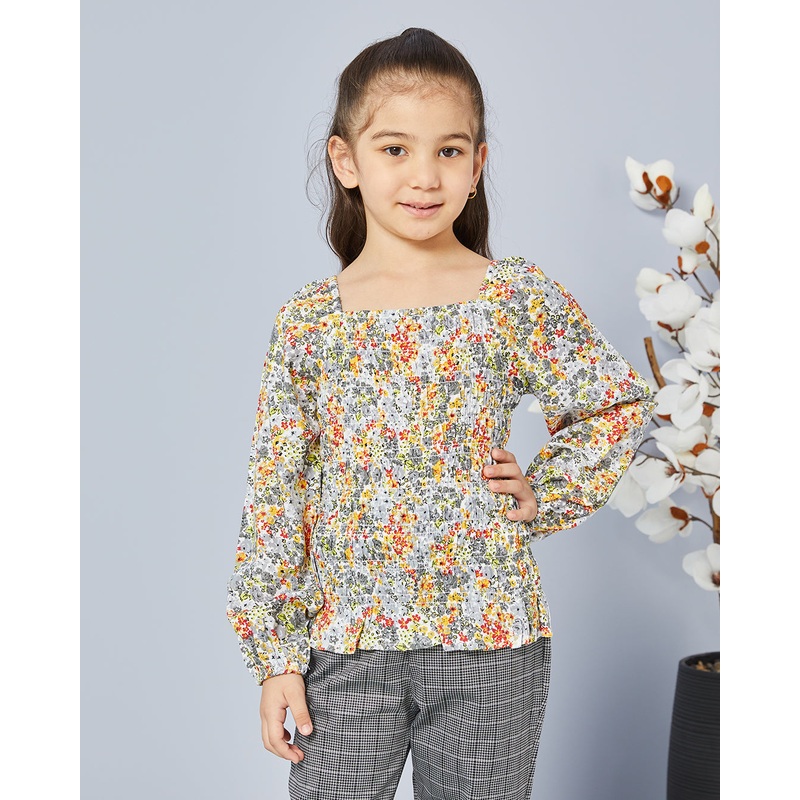 Girls Multicolour Printed Top|2-3 Years|3-4 Years|4-5 Years|5-6 Years|6-7 Years|7-8 Years