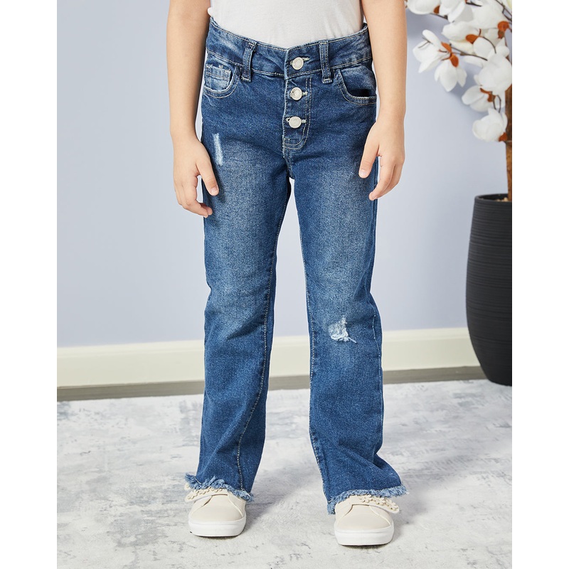 Girls Navy Flared Denim Jeans|2-3 Years|3-4 Years|4-5 Years|5-6 Years|6-7 Years|7-8 Years