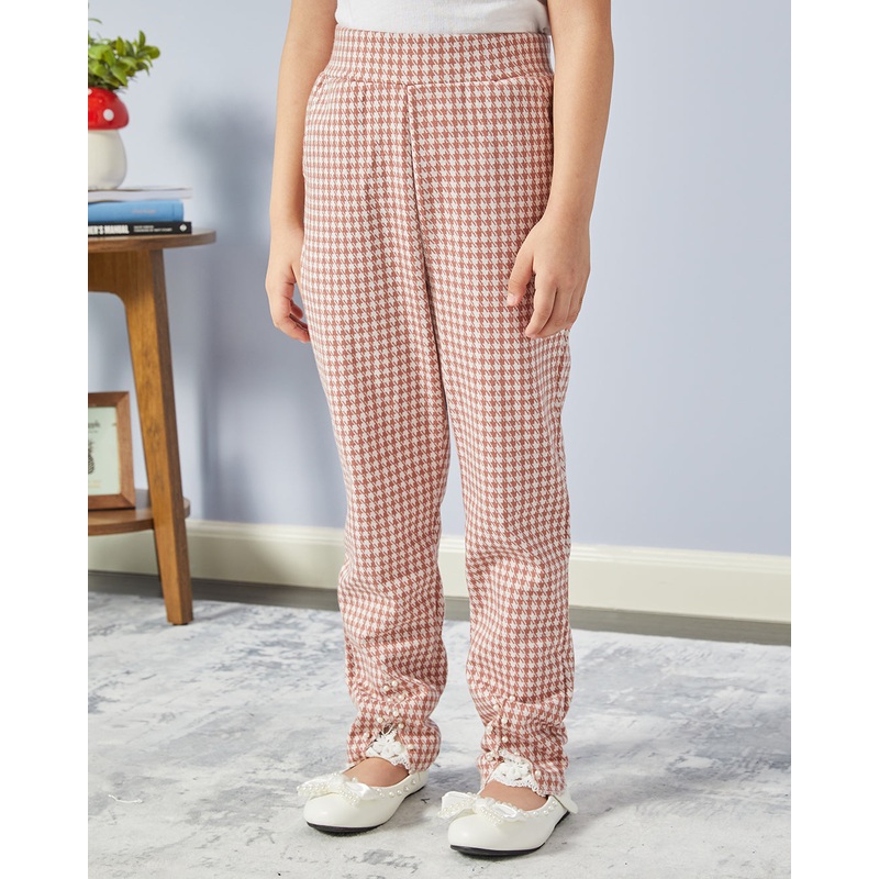 Girls Pink Printed Pants|2-3 Years|4-5 Years|6-7 Years|7-8 Years