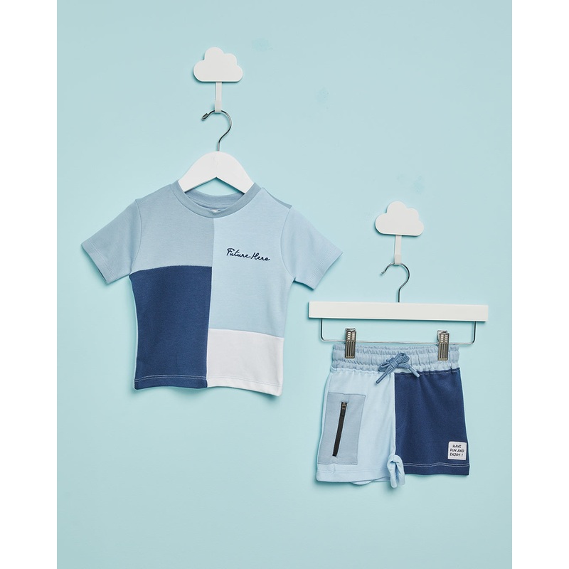 Infant Boys Blue Future Here Set (2 Piece)