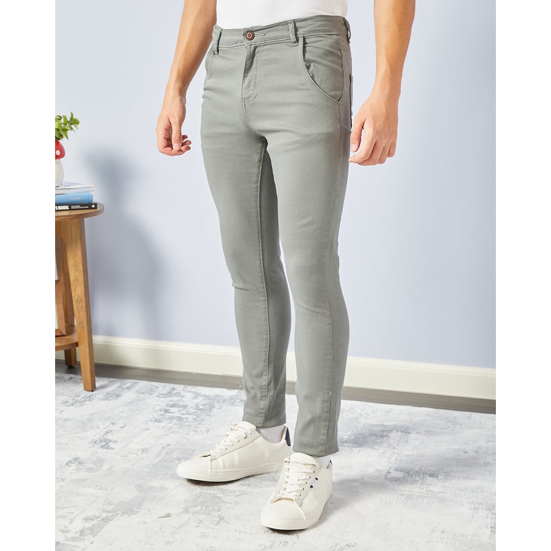 Senior Boys Grey Basic Casual Trousers