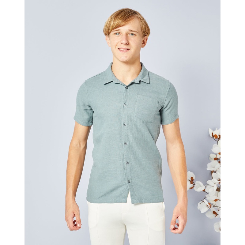 Senior Boys Teal Plain Shirt|8-9 Yrs (S)|9-10 Yrs (M)|11-12 Yrs (L)|13-14 Yrs (XL)|15-16 Yrs (XL)
