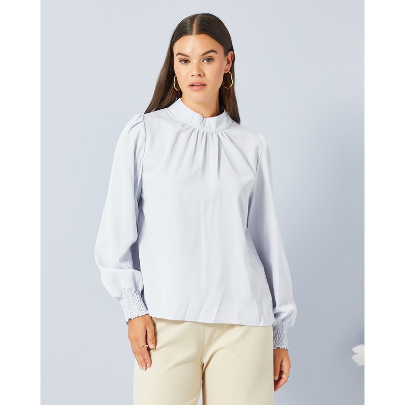 Women Blue Solid Casual Top|Small|Medium|Large|X-Large