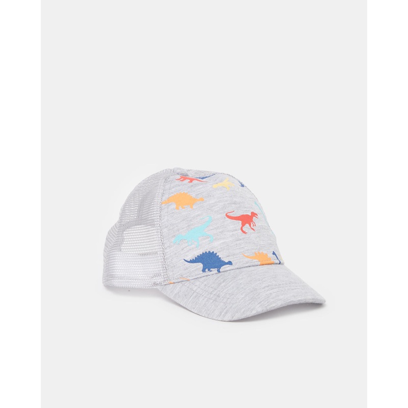 Boys Grey Printed Cap