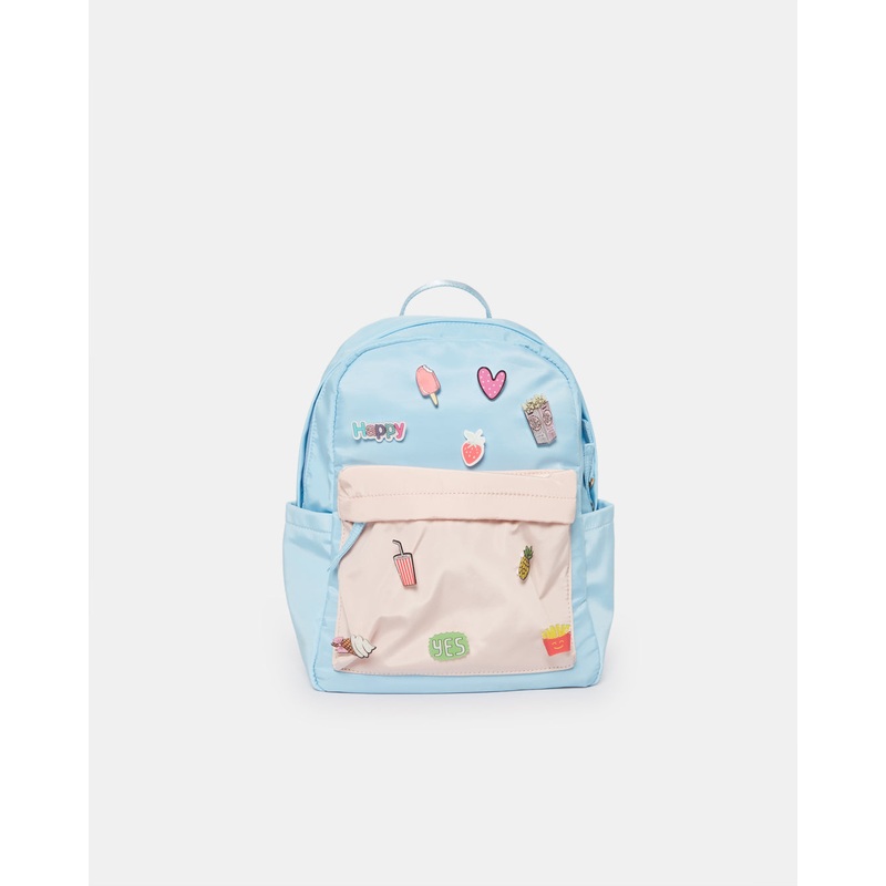 Girls Blue Embellished Backpack