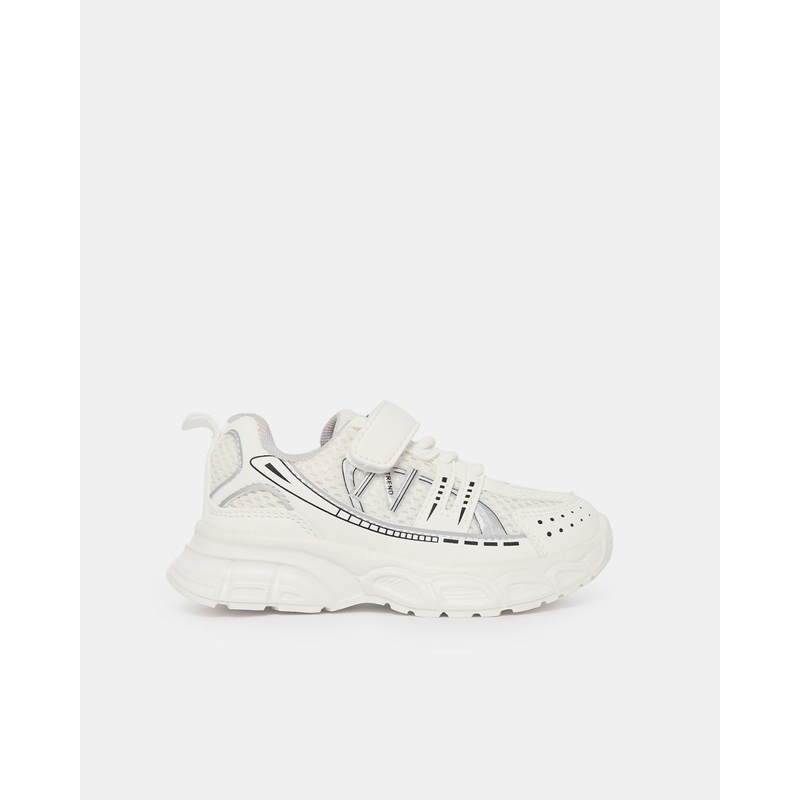 Infant  Boys White Velcro Trainer