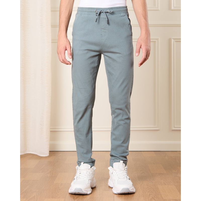 Senior Boys Blue Pull On Jogger With Cuff
