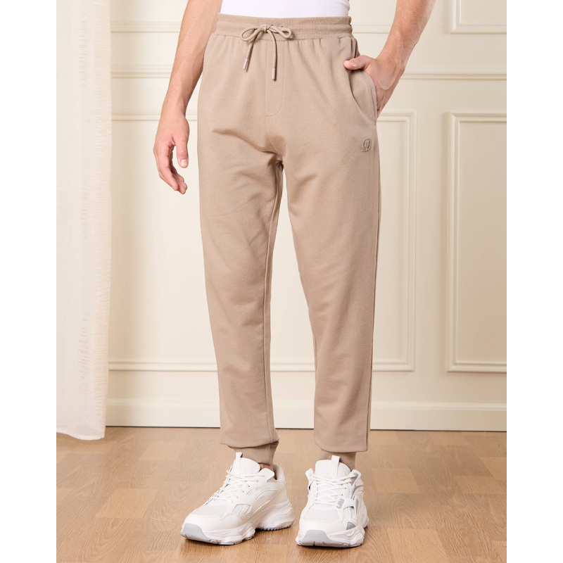 Senior Boys Brown And Blue Solid Active Pants (Pack of 2)