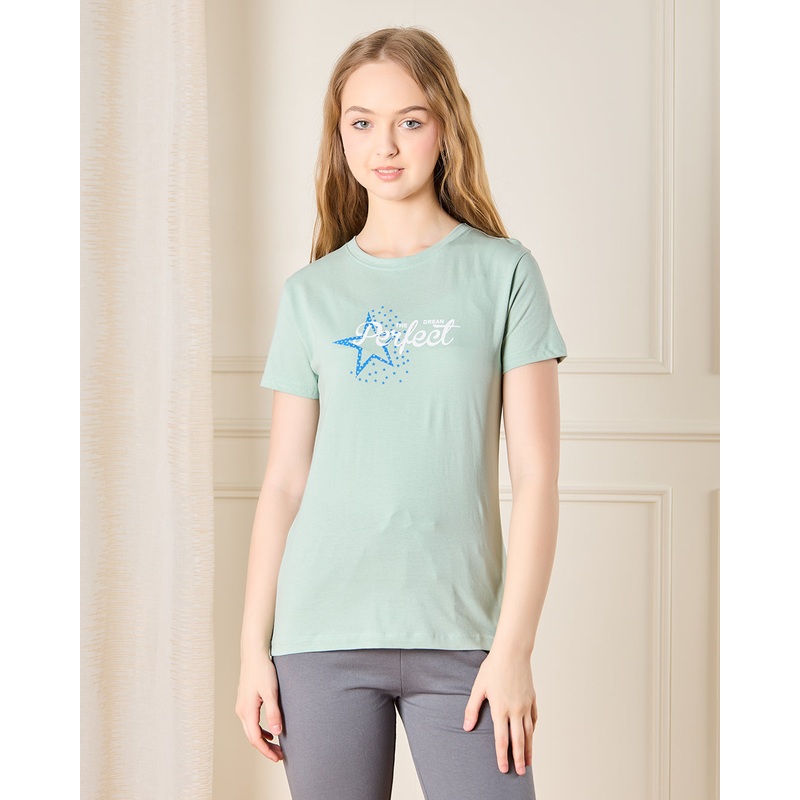 Senior Girls Blue Perfect Print T-Shirt