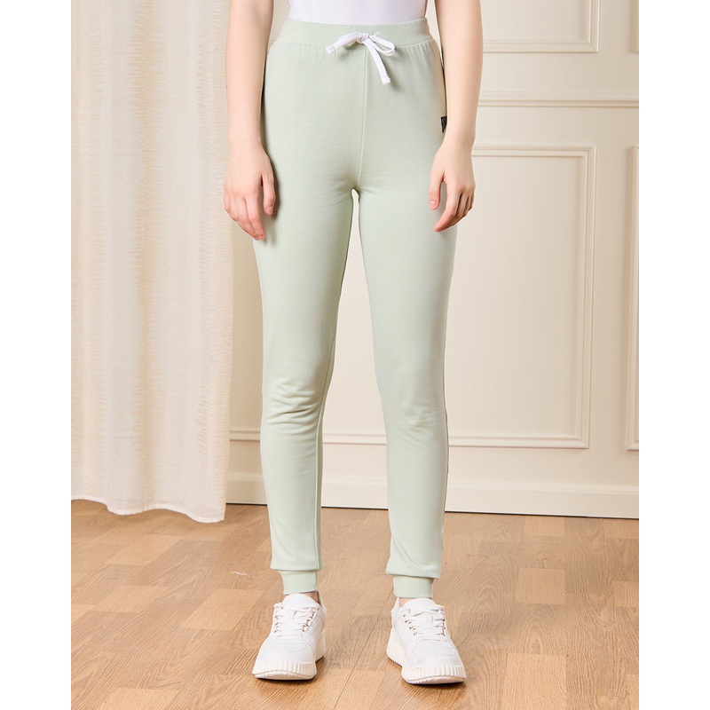 Senior Girls Mint Printed Active Pants