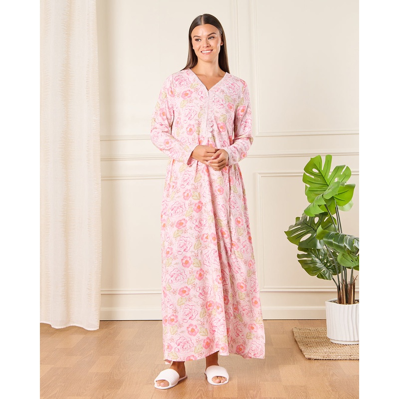 Women Pink Lace Nightgown|UK10|UK12|UK14|UK16|UK18|UK20