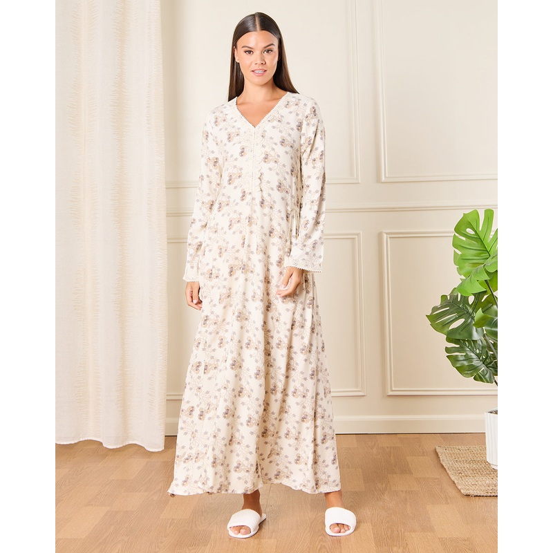 Women White Lace Nightgown|UK10|UK12|UK14|UK16|UK18|UK20
