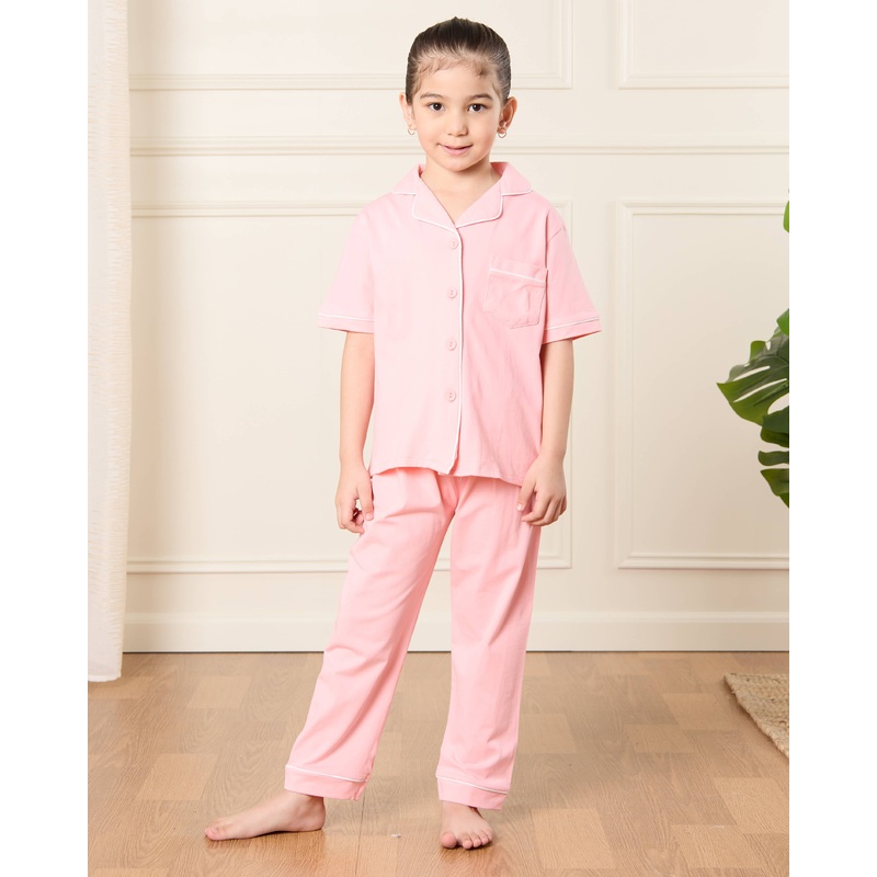 Girls Pink Pyjama Set (2 Piece)