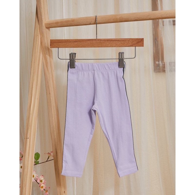 Infant Girl Lilac Leggings With Side Tape