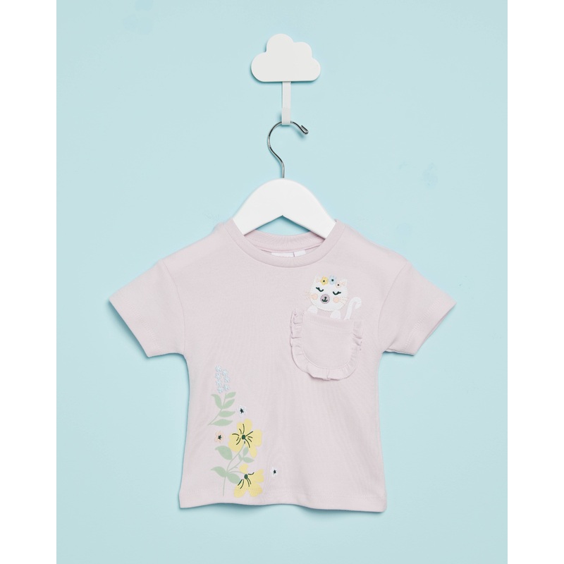 Infant Girls Pink Floral T-Shirt
