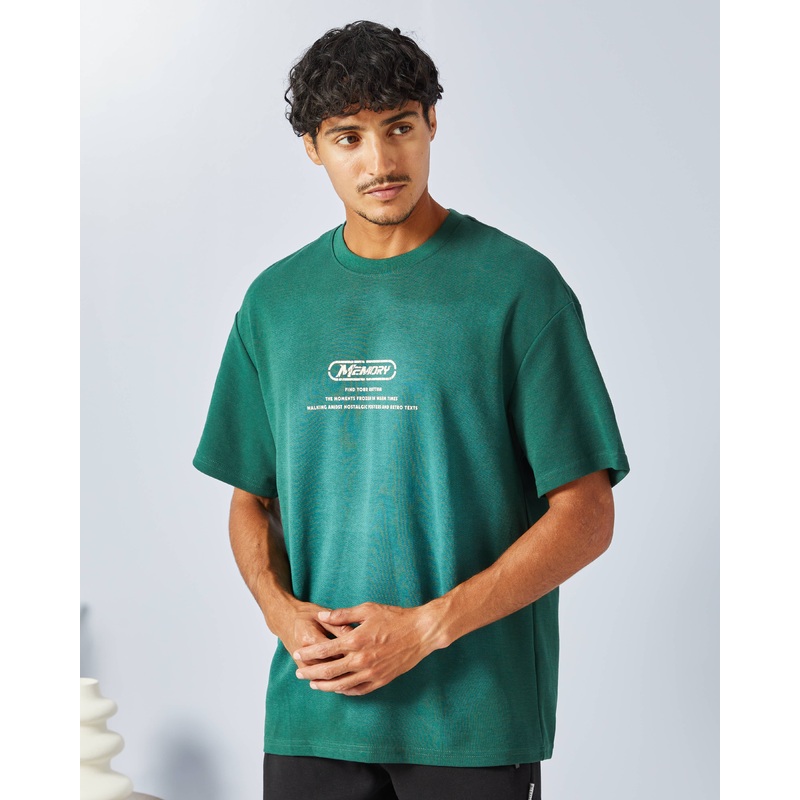 Men Green Back Print T-Shirt|Small|Medium|Large|X-Large|XX-Large