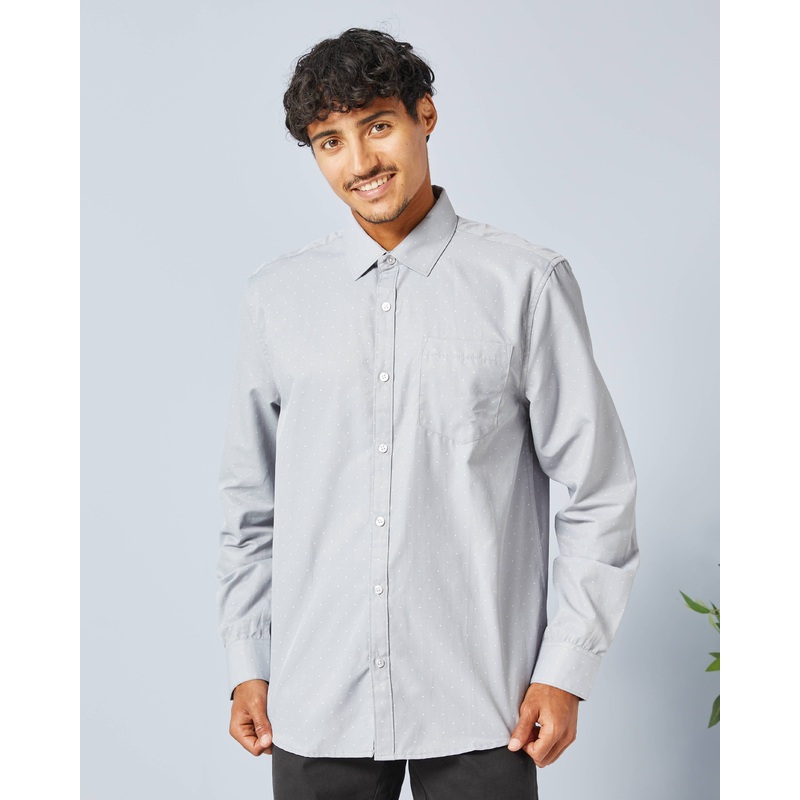 Men Grey Solid Shirt|Small|Medium|Large|X-Large|XX-Large