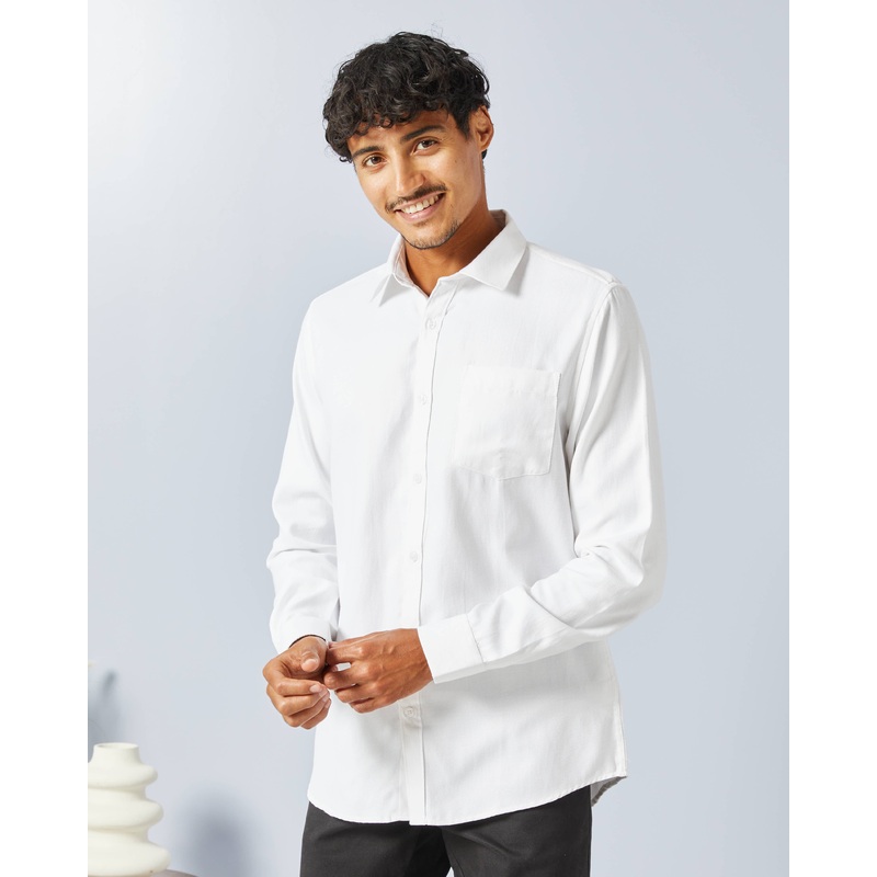 Men White Solid Shirt|Small|Medium|Large|X-Large|XX-Large