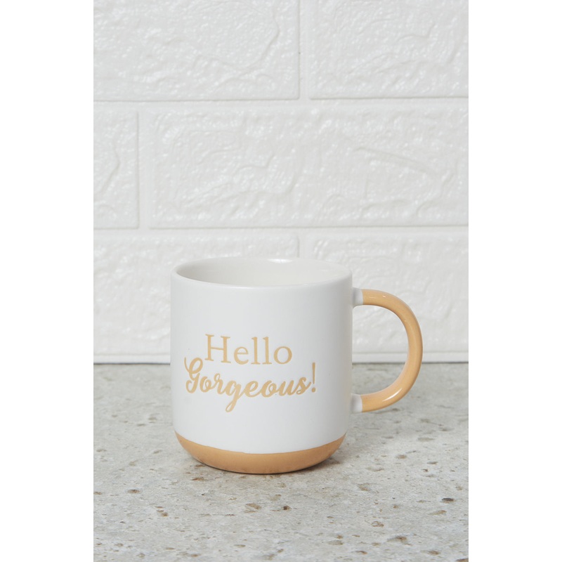 Beige Hello Gorgeous Mug (13Oz)