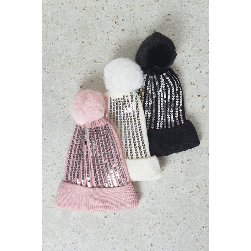 Girls MultiColour Embellished Icecap Set (3 Piece)