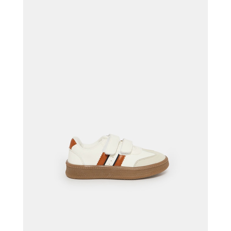 Infant Boys Beige Double Strap Sneaker