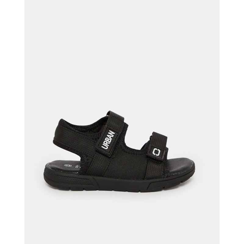 Infant Boys Black Sporty Sandals