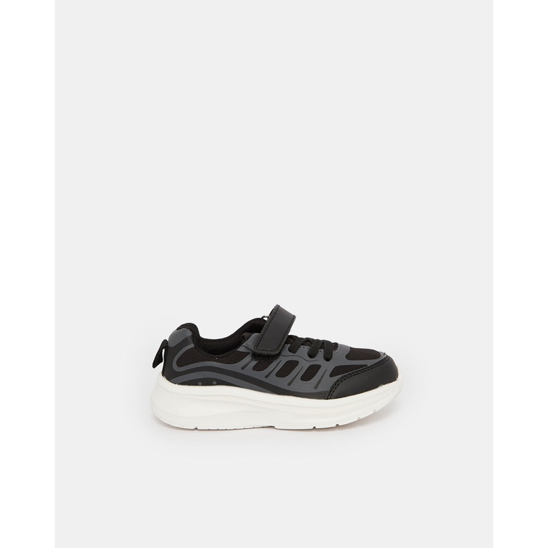 Infant Boys Black Velcro Trainers