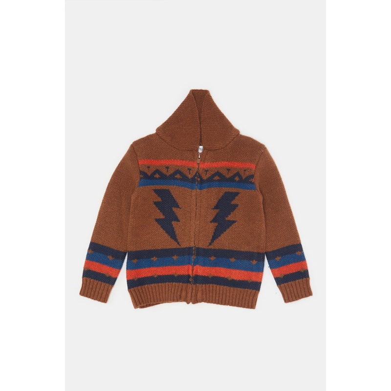 Infant Boys Brown Knitted Sweater