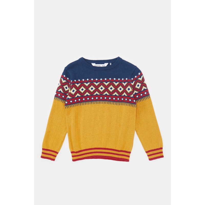 Infant Boys Mustard Knitted Pullover