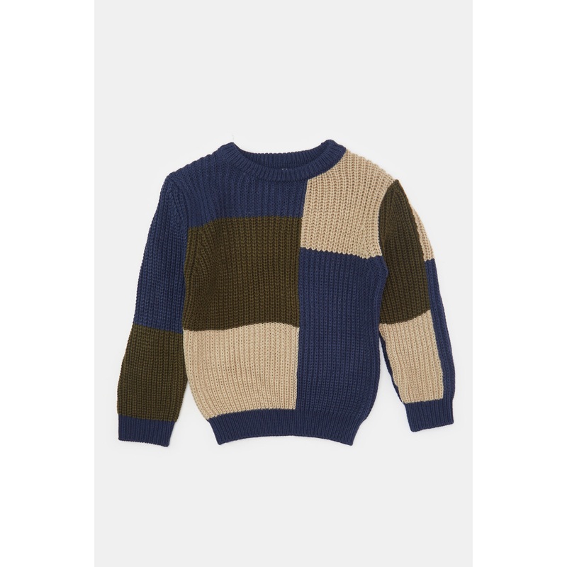 Infant Boys Navy Knitted Pullover