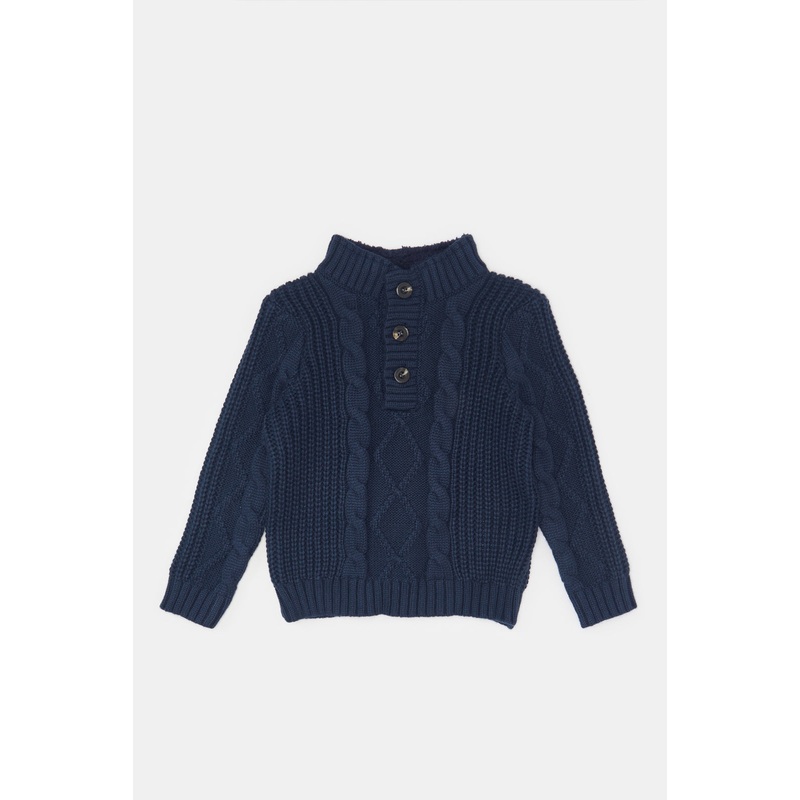 Infant Boys Navy Knitted Sweater