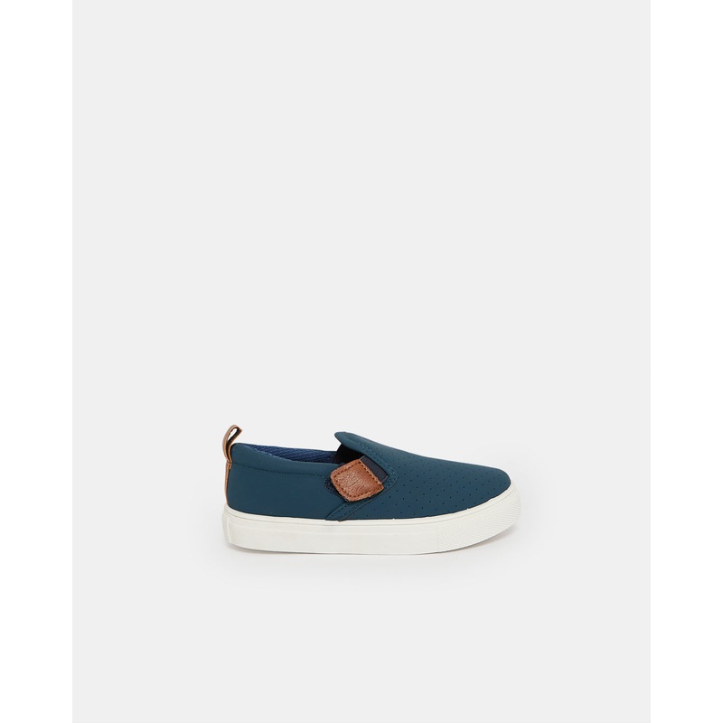 Infant Boys Navy Slip-On Shoes