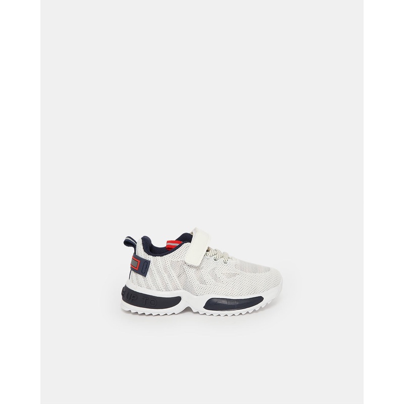 Infant Boys White Textured Trainer