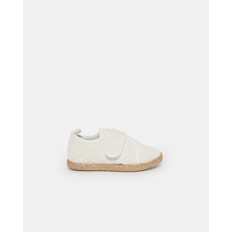 Infant Girls White Velcro Sneaker