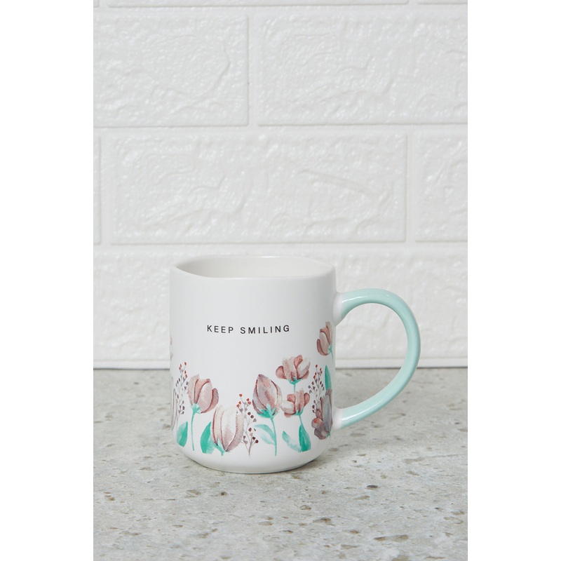 Mint Keep Smiling Mug (14Oz)