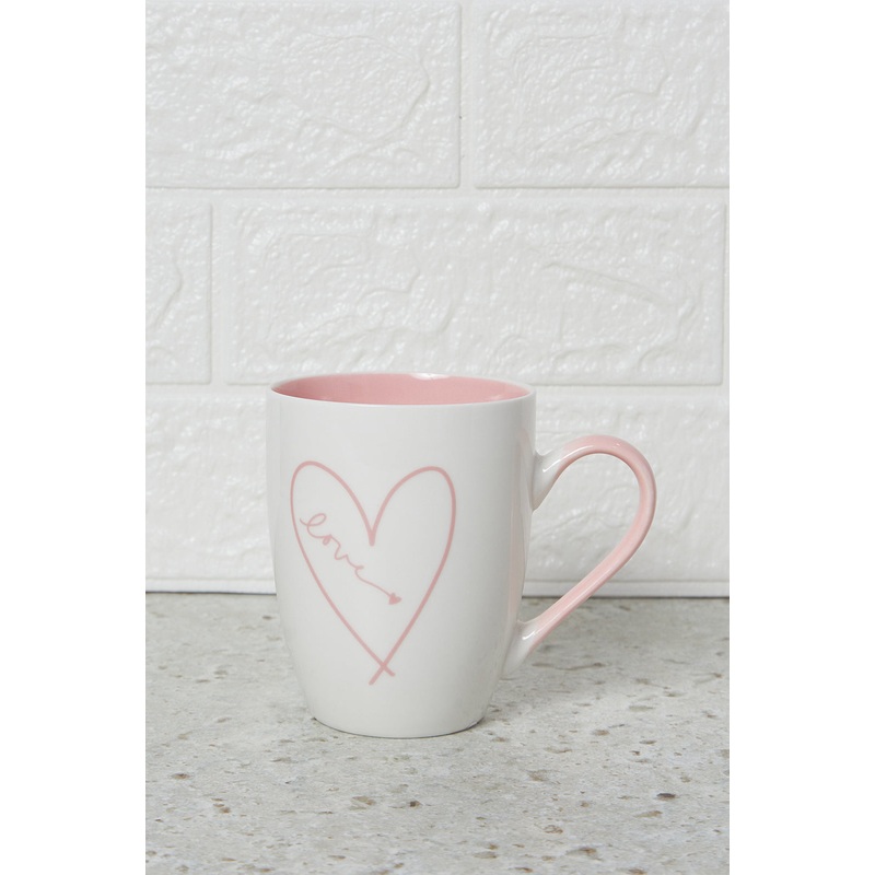 Pink Love Mug With Gold Design (12.5Oz)