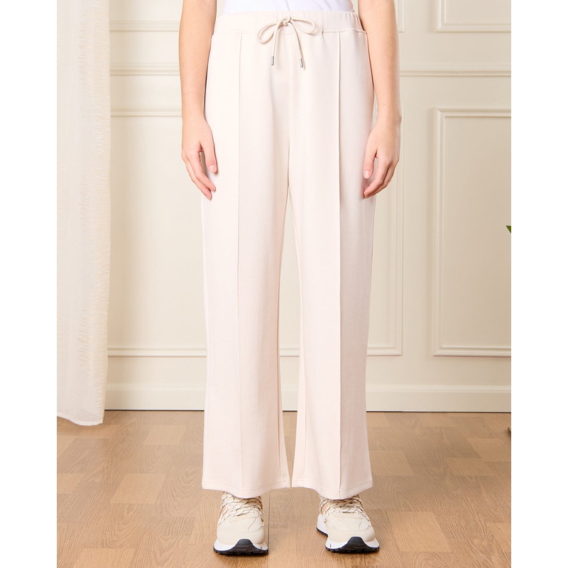 Senior Girls Beige Wide Leg Active Pants