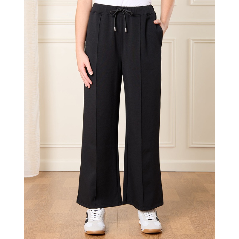 Senior Girls Black Wide Leg Active Pants
