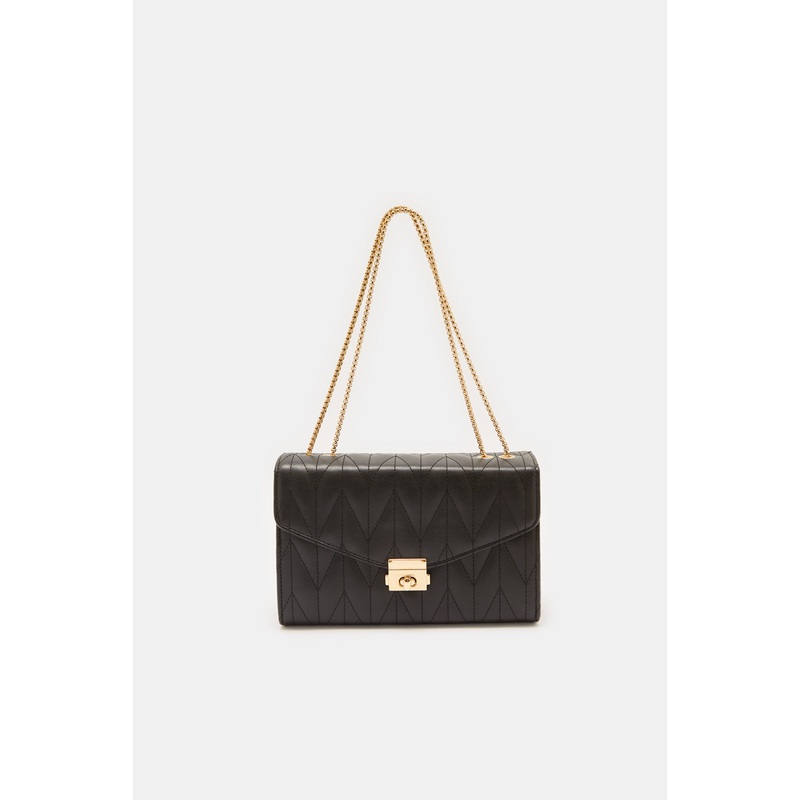 Women Black Embellished Handbag