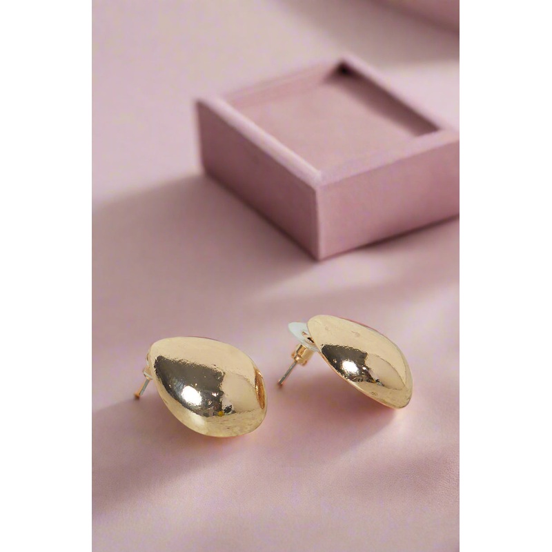 Women Gold Embossed Earrings