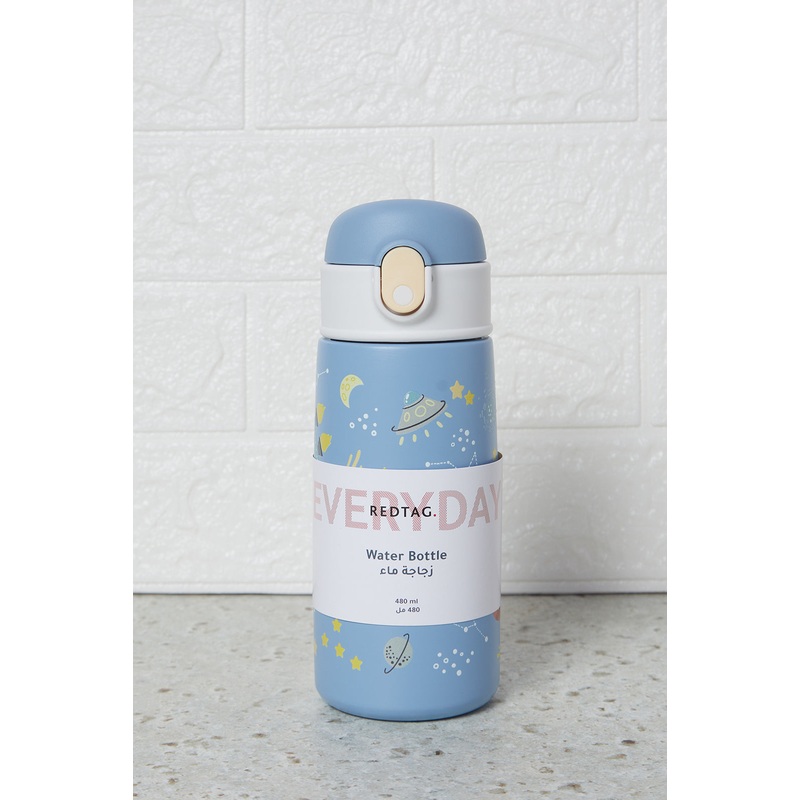 Blue Printed Water Bottle (480ml)