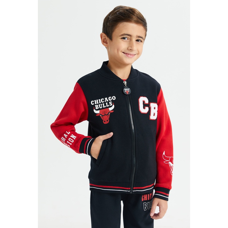 Boys Black Nba Chicago Bulls Sweatshirt